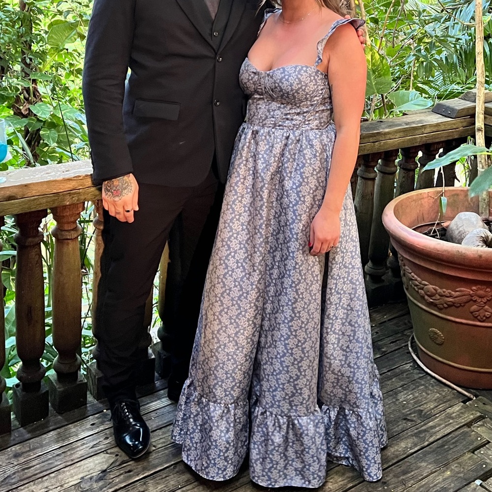 Dessy Floral Corset Maxi Dress - Altered: See details - Picture 5 of 5